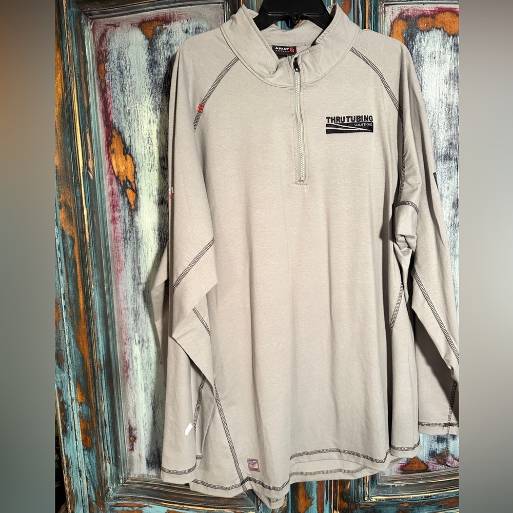 Ariat Long Sleeve, 1/2 zip FR work shirt